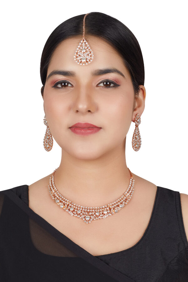 Exquisite Gold-Plated Rose-Gold Jewelry Ensemble