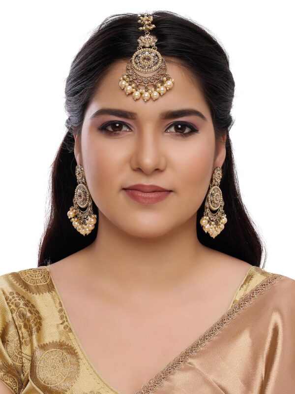 Alloy Gold-plated Mehndi Earring Set