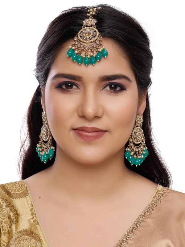 Alloy Gold-plated Mehndi Earring Set
