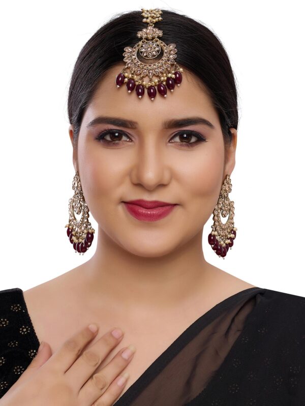 Alloy Gold-plated Mehndi Earring Set